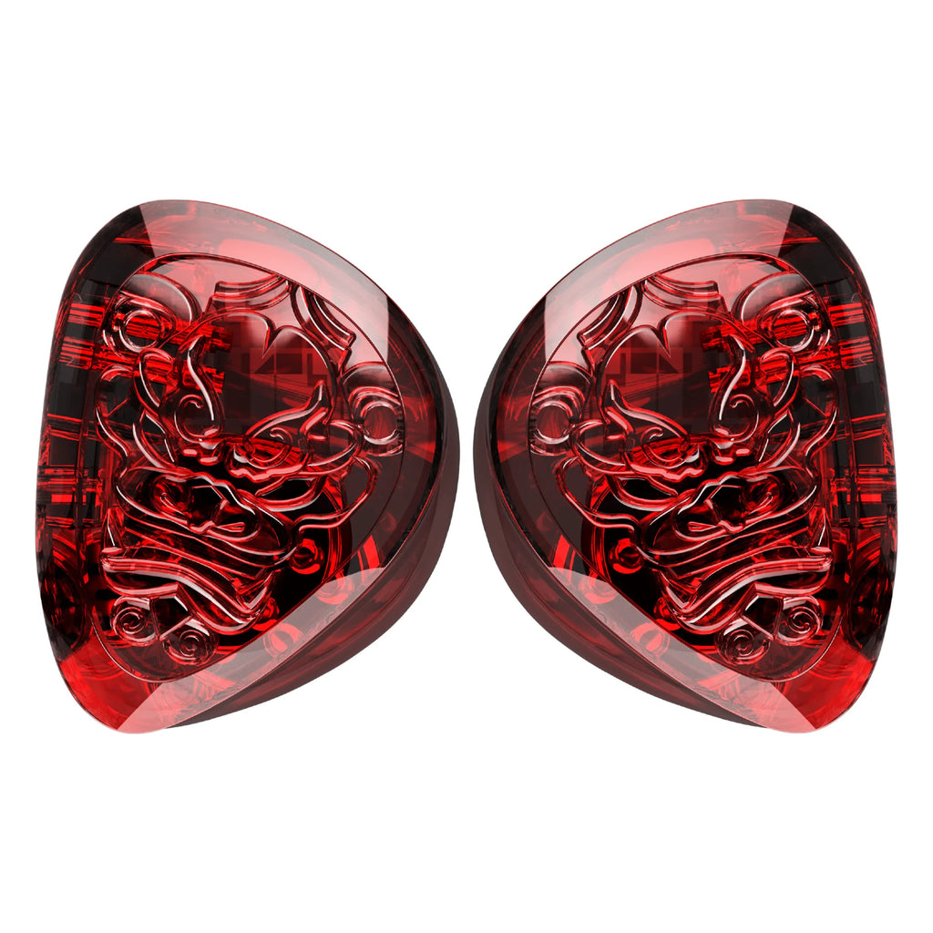 TANGZU WANER SG 2 Red Lion Edition 10mm PET Single Dynamic In-Ear Earphones with Silicone Storage Bag and Sancai Wide Bore
