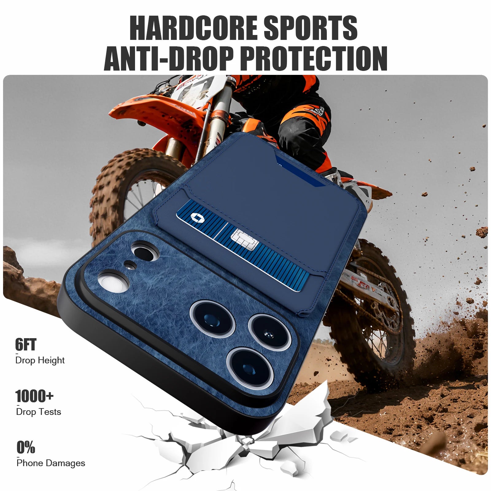 Wallet Case for Apple iPhone 17 16 15 14 13 Pro/Pro Max/Plus Series, 2 in 1 Strong Magnetic Detachable, Shockproof Phone Case Slim Leather Phone Stand