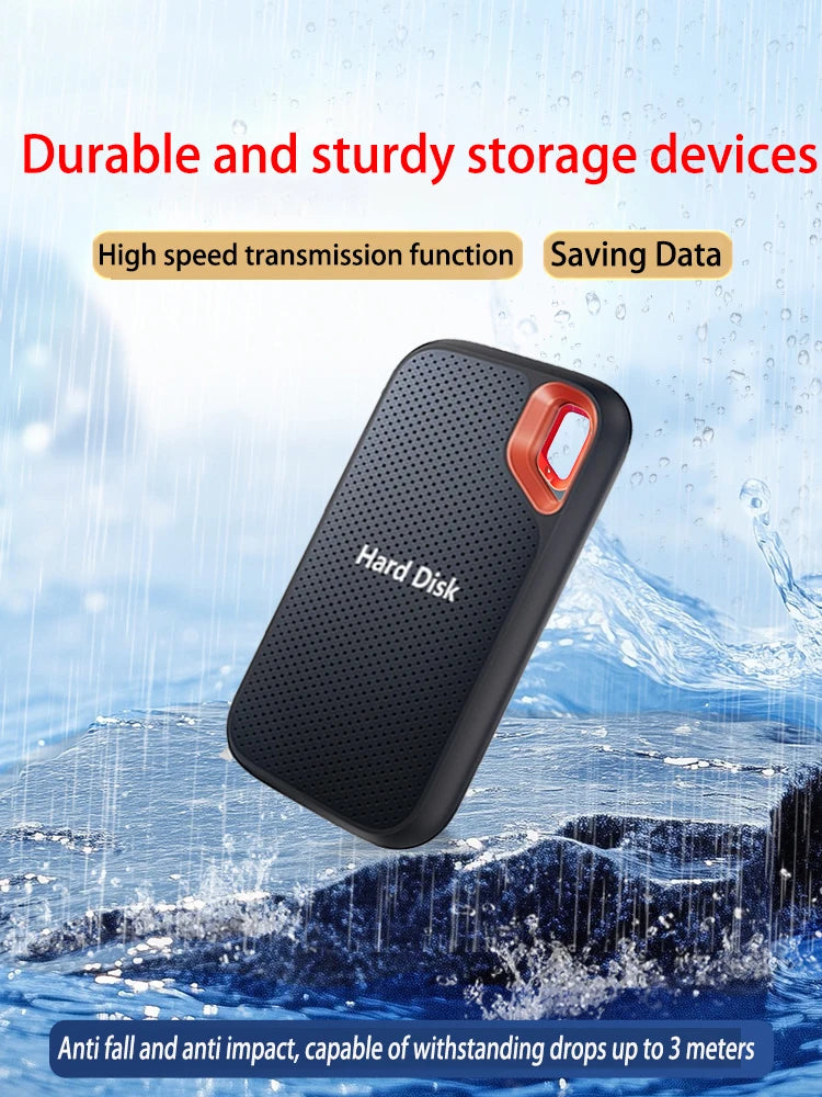 Huge Capacity Portable SSD 128TB High Speed External Hard Drive 1TB Hard Disk 2TB 4TB USB 3.1 Storage Device for Laptop/PC/Phone
