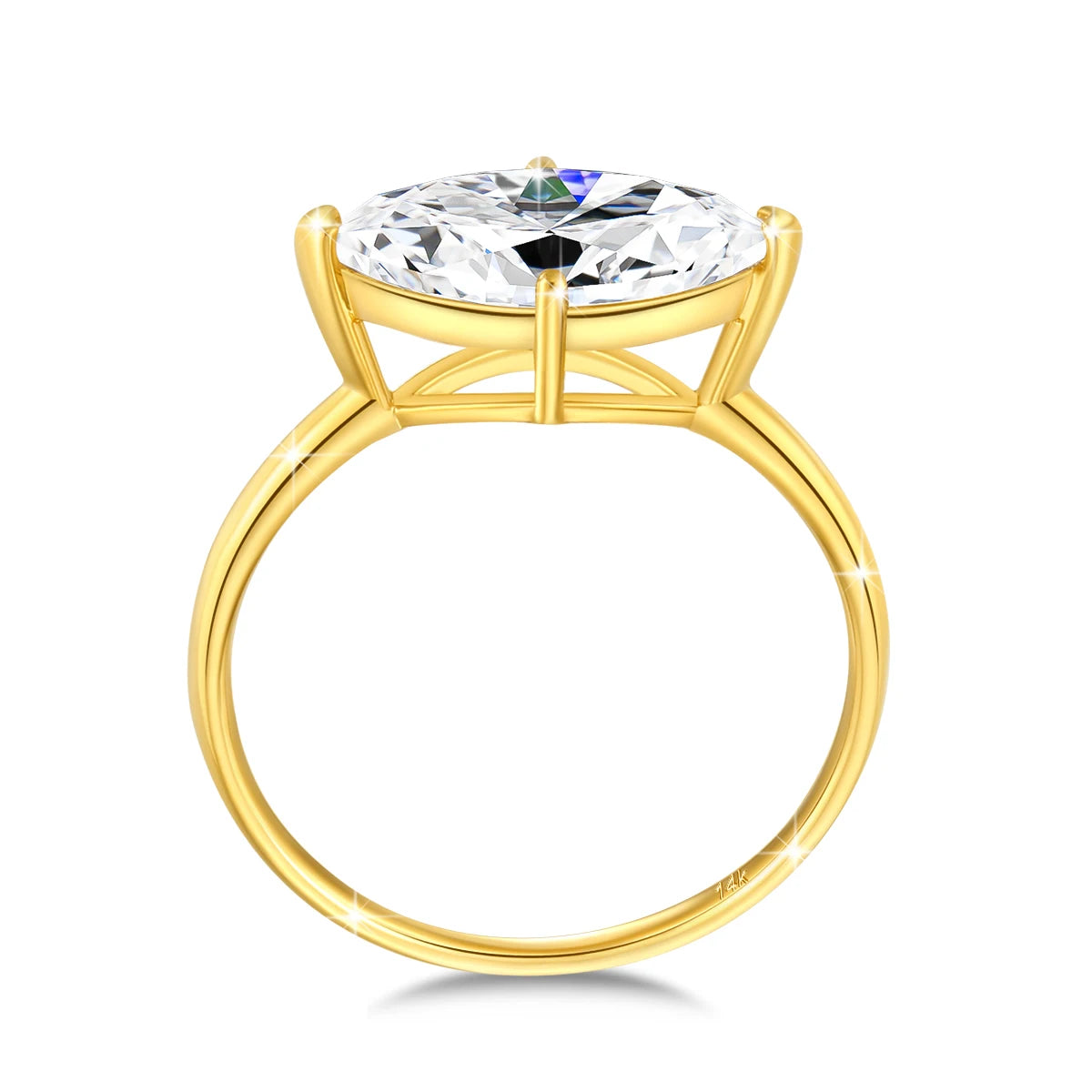 Marquise Ring 14K Gold With A 2 Carat Stone Elegant Wedding Band