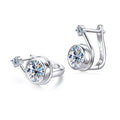 Elegant Earrings 925 Pure Silver And Gold Snail Shape Hoop Earring