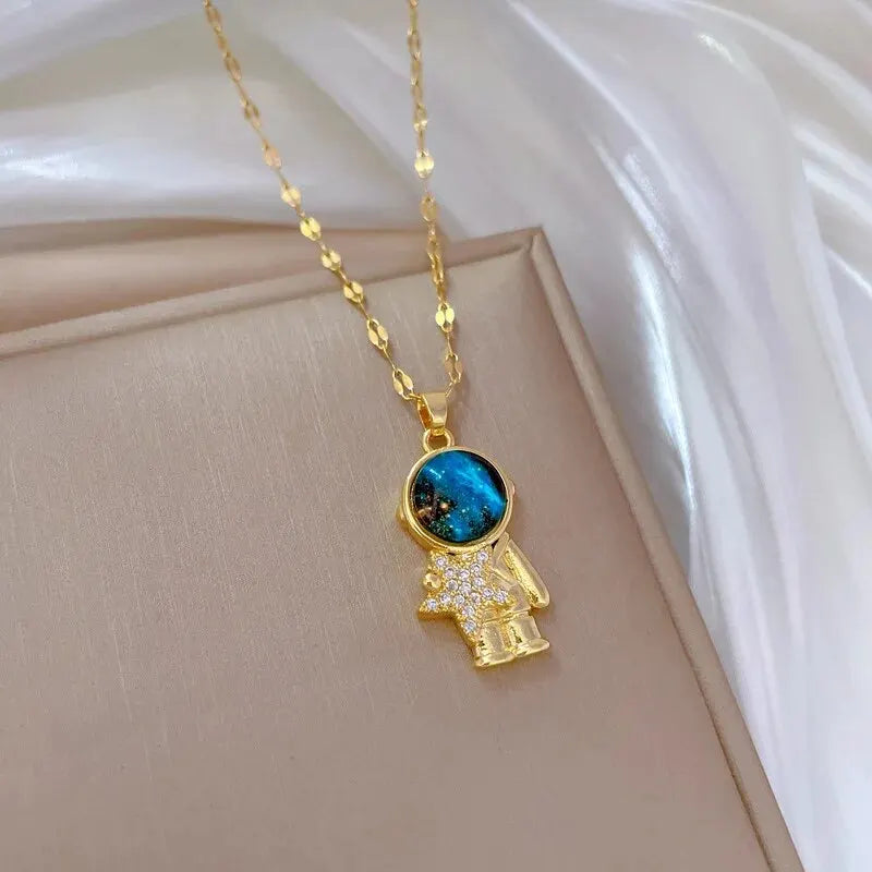 Star Series Necklace Planet Moon Astronaut Pendant Necklaces