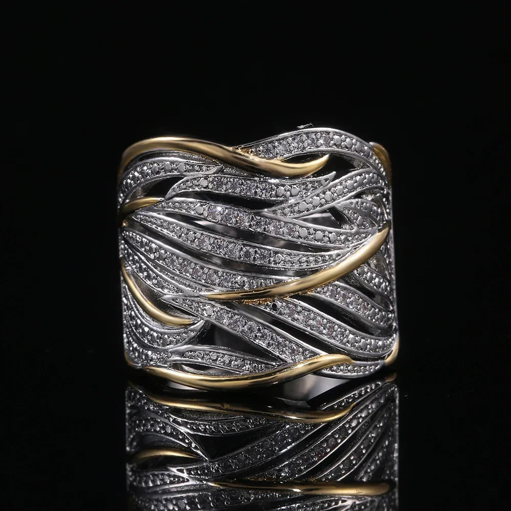 Two Tone Personality Women's Ring