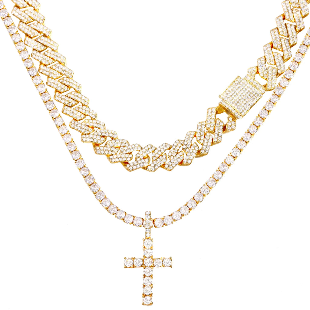 Cuban Link Chain Necklaces Couple Jewelry