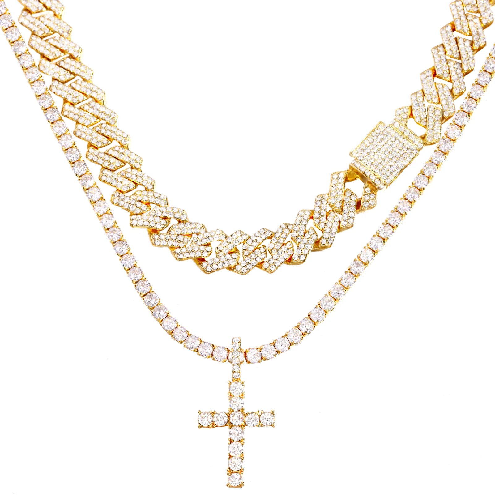 Cuban Link Chain Necklaces Couple Jewelry