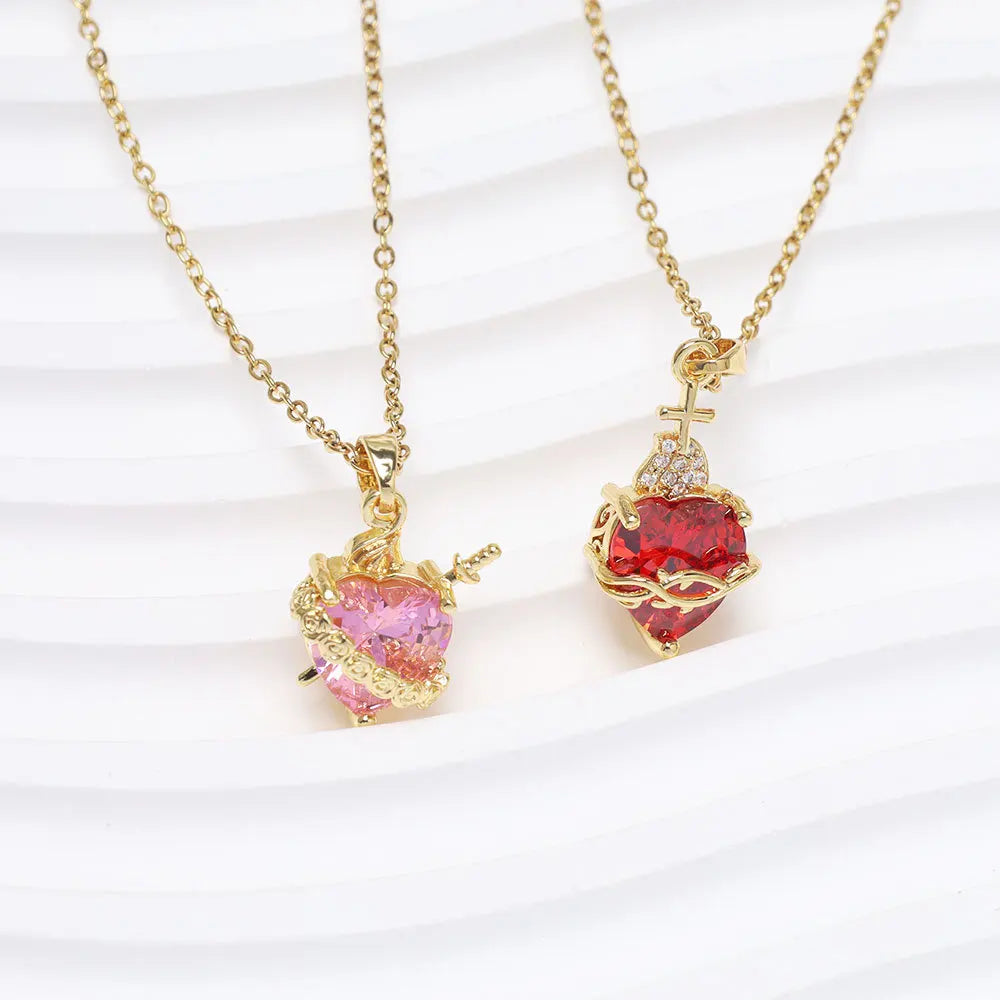 Red Heart Pendant Necklace