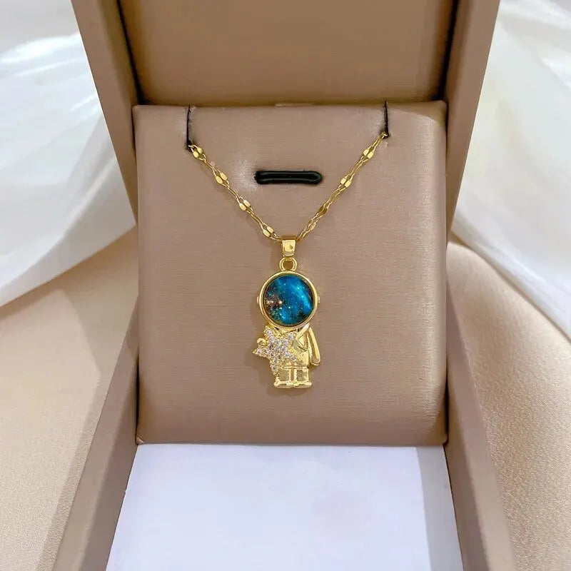 Star Series Necklace Planet Moon Astronaut Pendant Necklaces