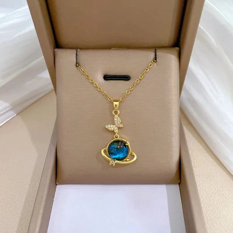 Star Series Necklace Planet Moon Astronaut Pendant Necklaces