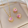Classic Noble Two-piece Set Earrings And Necklace