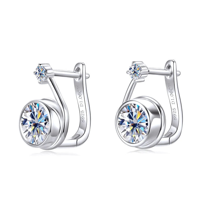 Elegant Earrings 925 Pure Silver And Gold Snail Shape Hoop Earring
