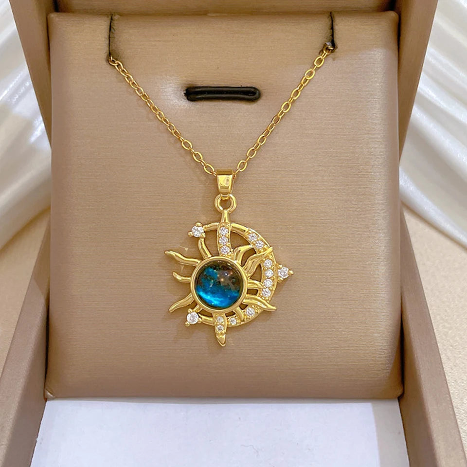 Star Series Necklace Planet Moon Astronaut Pendant Necklaces
