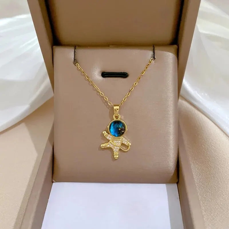 Star Series Necklace Planet Moon Astronaut Pendant Necklaces