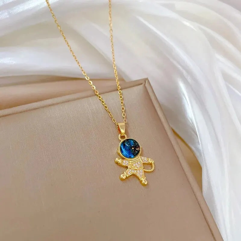 Star Series Necklace Planet Moon Astronaut Pendant Necklaces