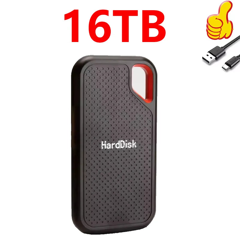 Huge Capacity Portable SSD 128TB High Speed External Hard Drive 1TB Hard Disk 2TB 4TB USB 3.1 Storage Device for Laptop/PC/Phone