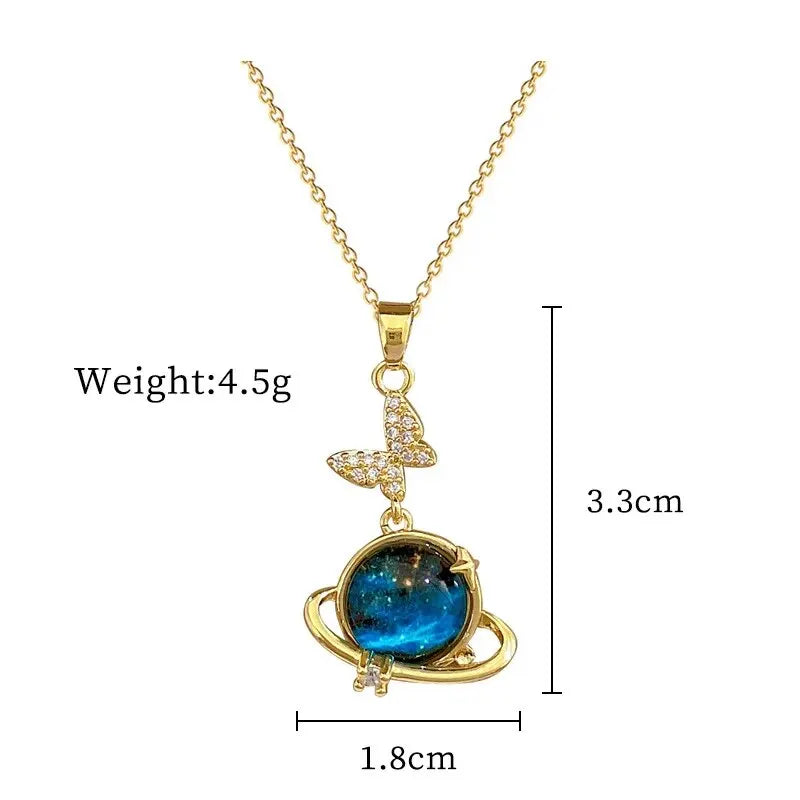 Star Series Necklace Planet Moon Astronaut Pendant Necklaces