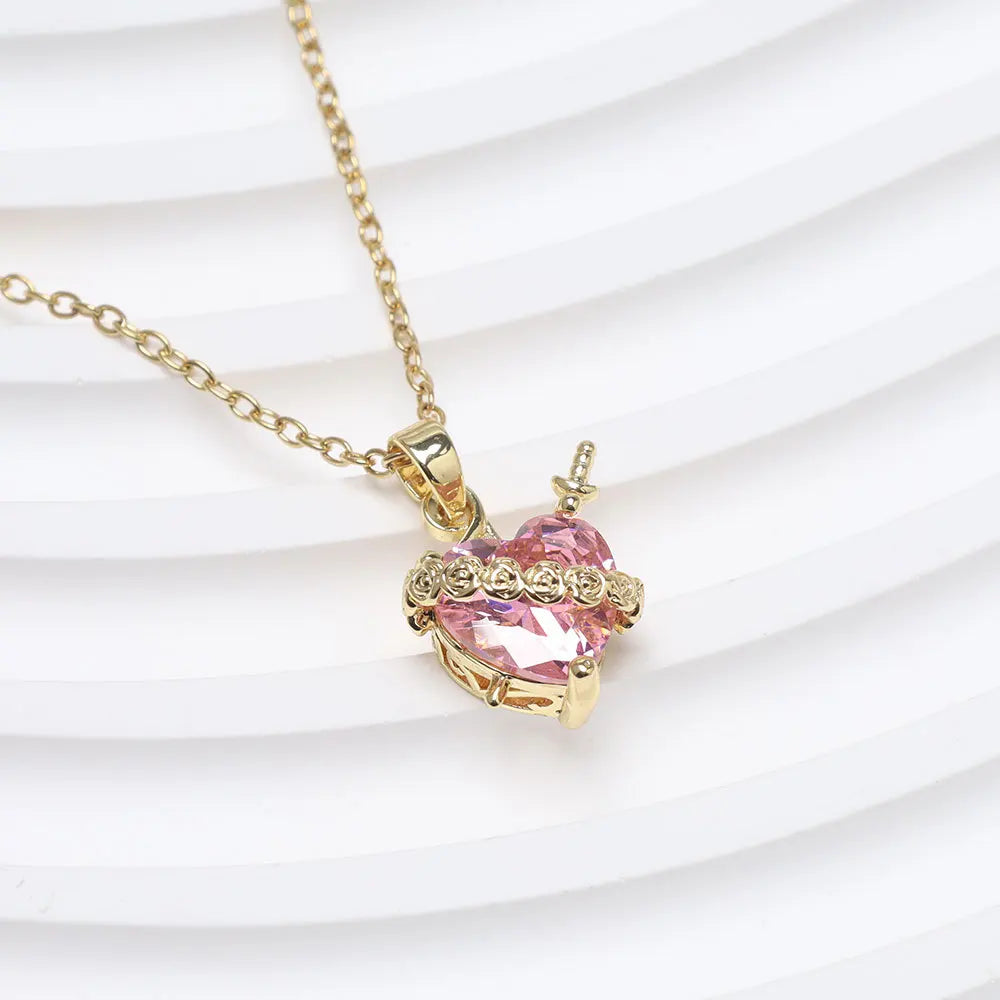 Red Heart Pendant Necklace