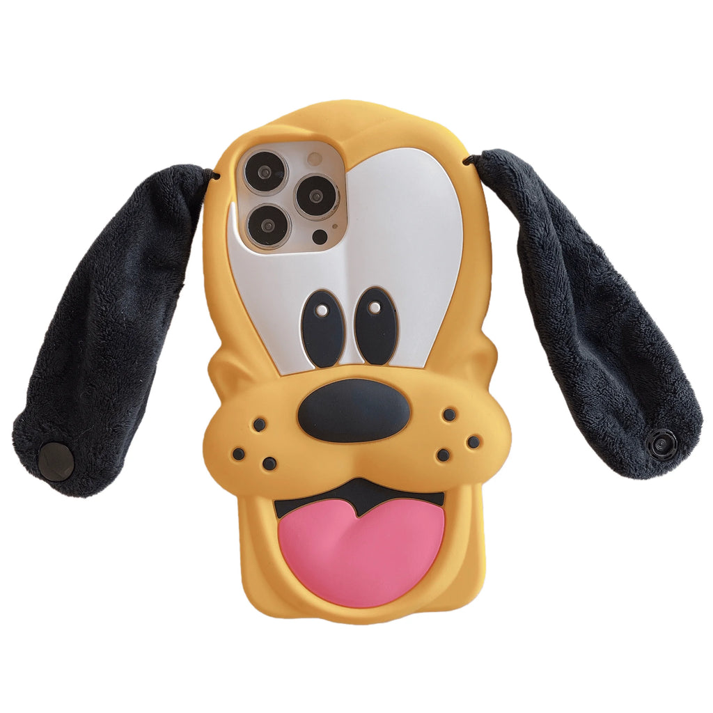 Hot Cute 3D For Pluto Silicone Anti-Drop Cartoon Shockproof Lens Protection Hard Cover For IPhone 17/16/15/14/13/12/11 Pro Max