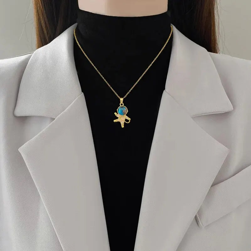Star Series Necklace Planet Moon Astronaut Pendant Necklaces