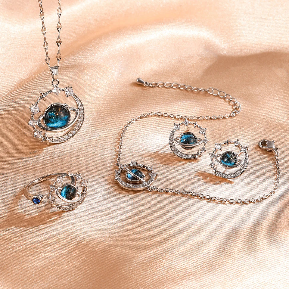 Star Series Necklace Planet Moon Astronaut Pendant Necklaces