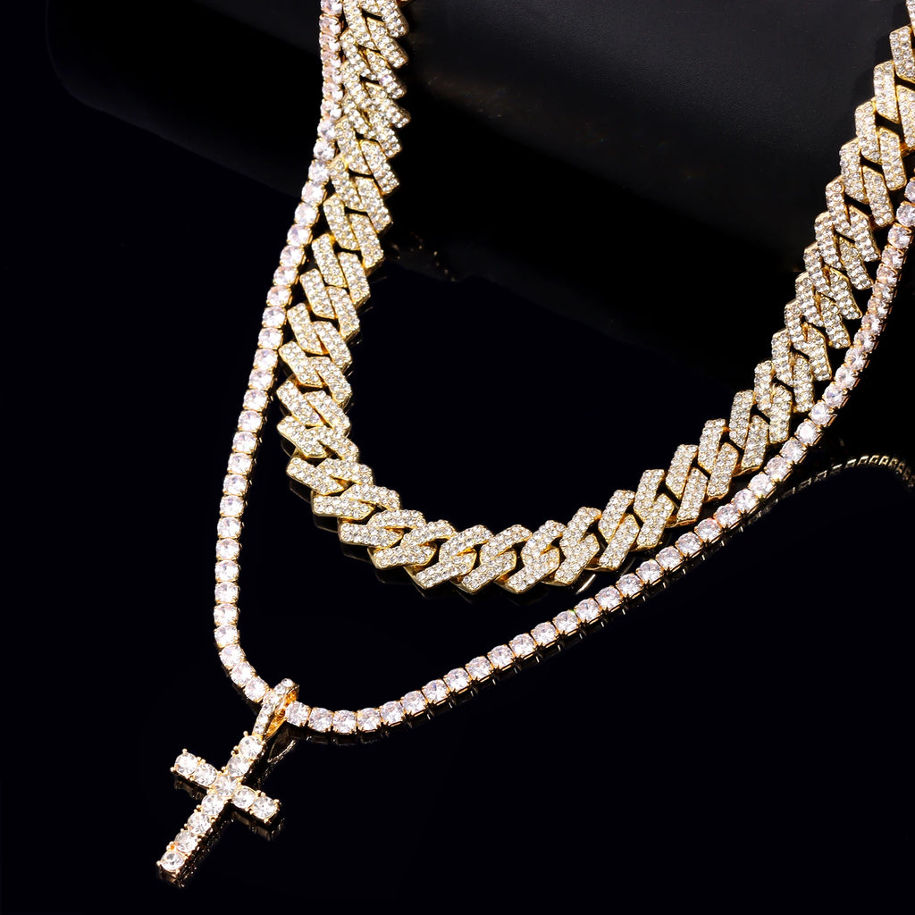 Cuban Link Chain Necklaces Couple Jewelry