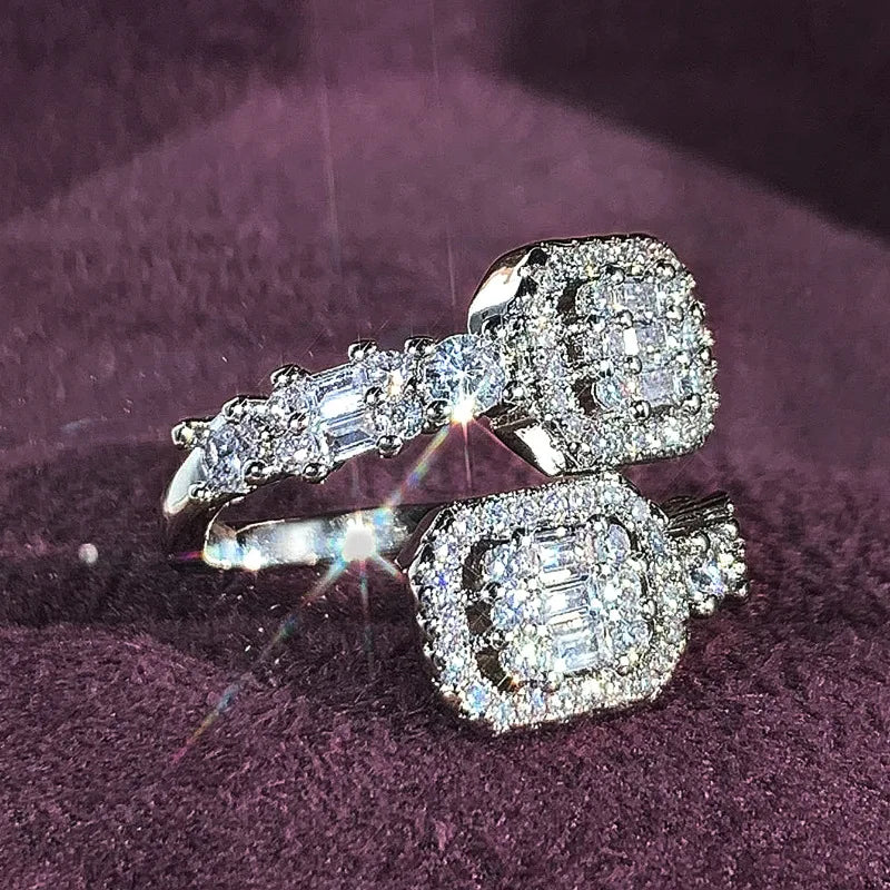 Water-Drop Diamond Engagement Band
