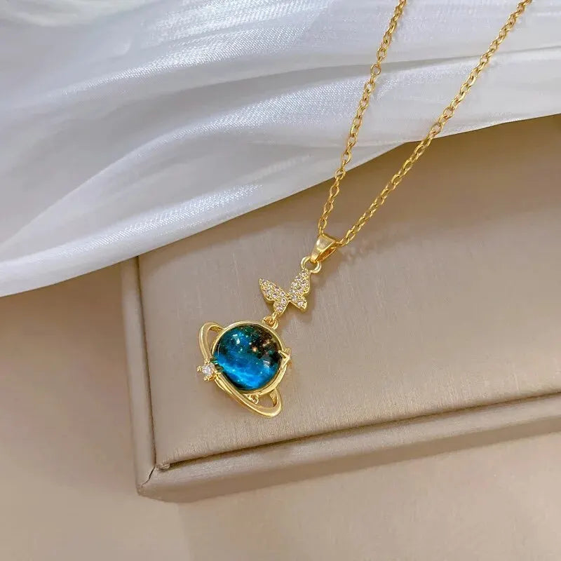 Star Series Necklace Planet Moon Astronaut Pendant Necklaces