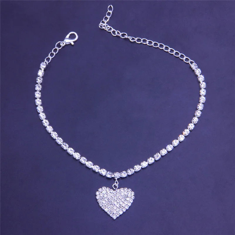 Anklets for Women Heart shaped Leg Chain