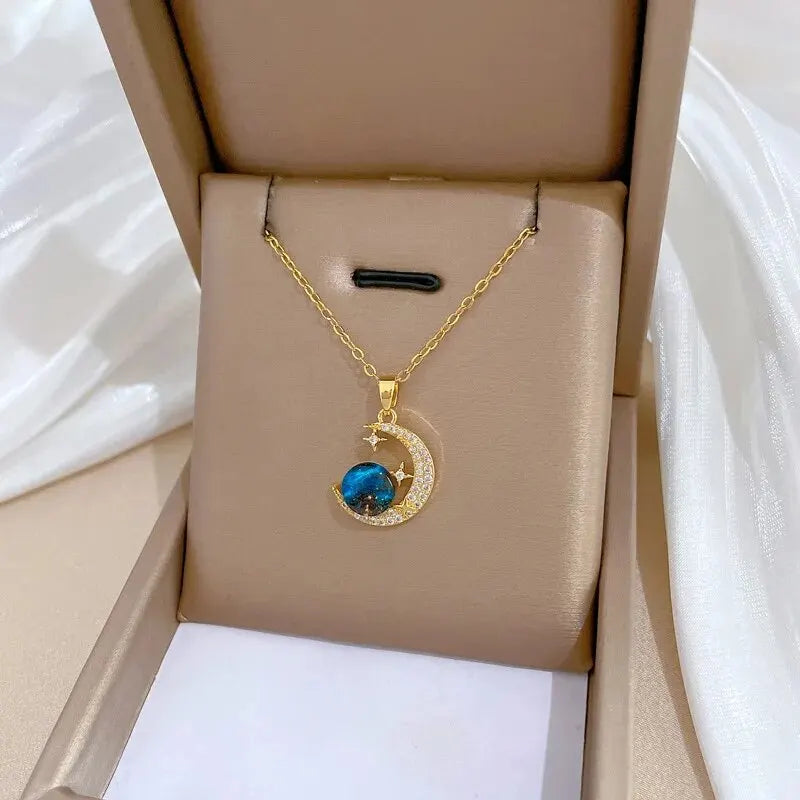 Star Series Necklace Planet Moon Astronaut Pendant Necklaces