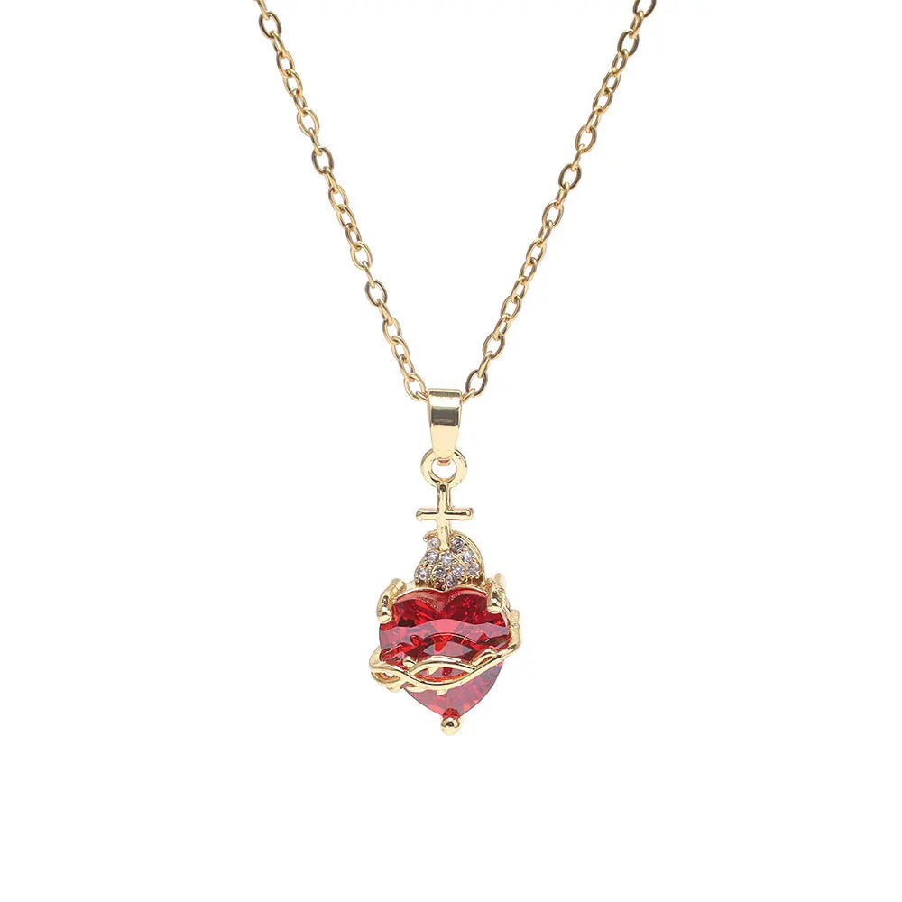 Red Heart Pendant Necklace
