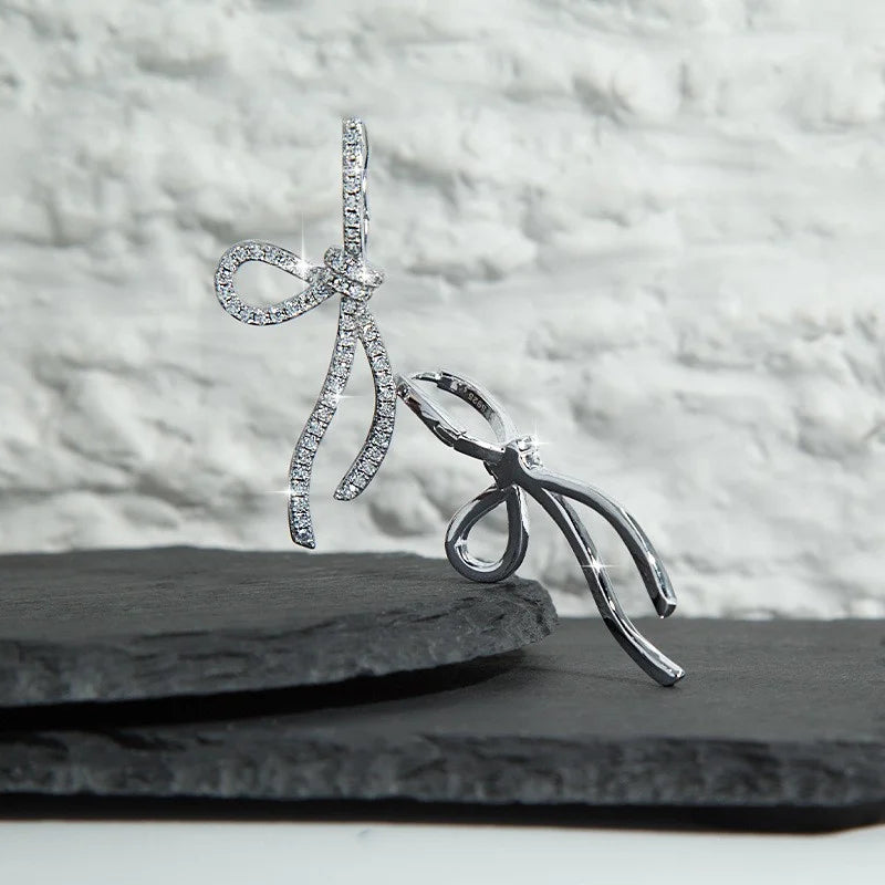 s925 Silver Classic Bowknot Earring