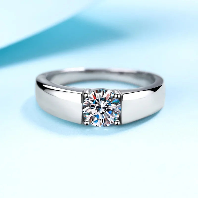 Elegant Design 0.5/1/1.5 Carat Couples Ring, Women and Men