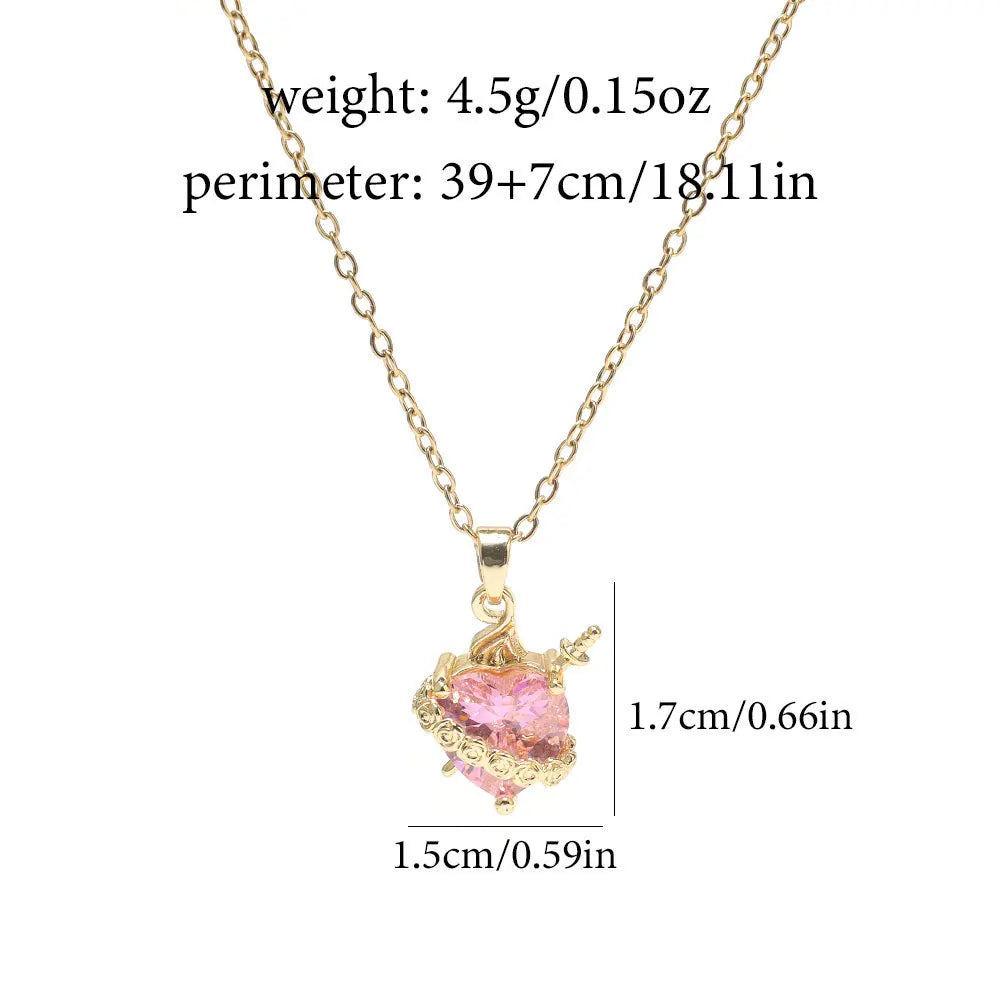 Red Heart Pendant Necklace
