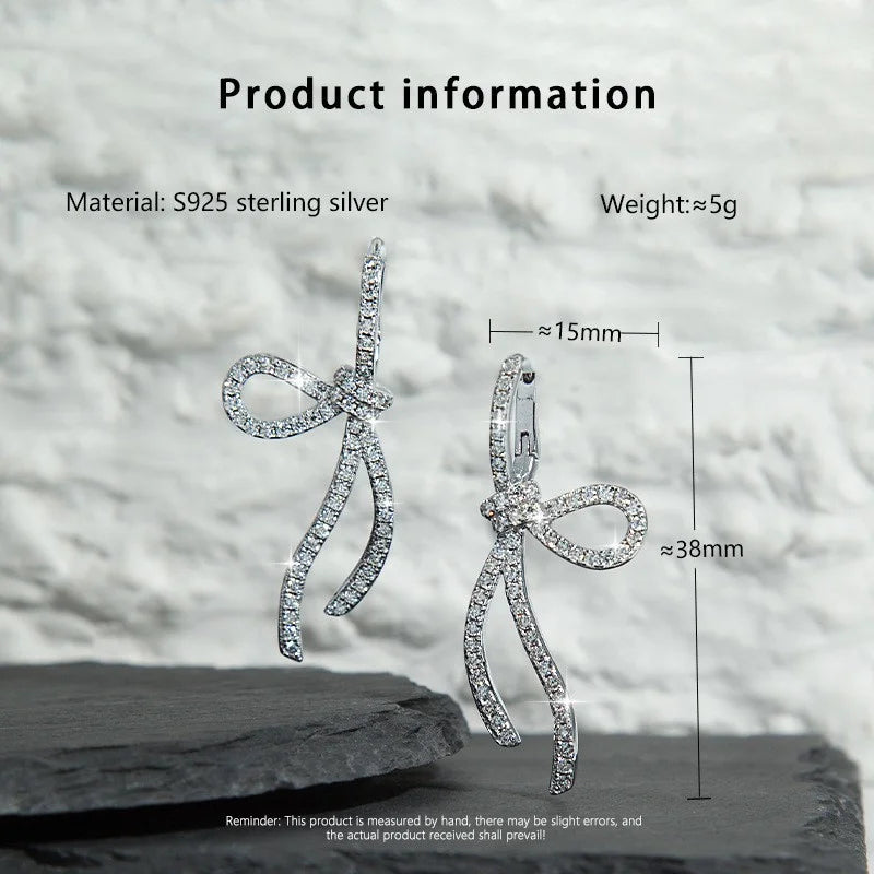 s925 Silver Classic Bowknot Earring