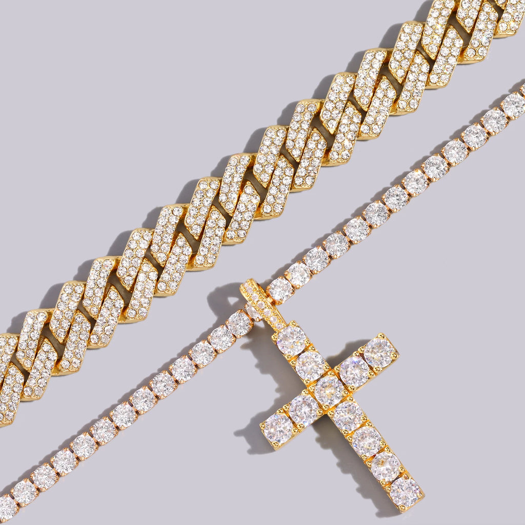 Cuban Link Chain Necklaces Couple Jewelry