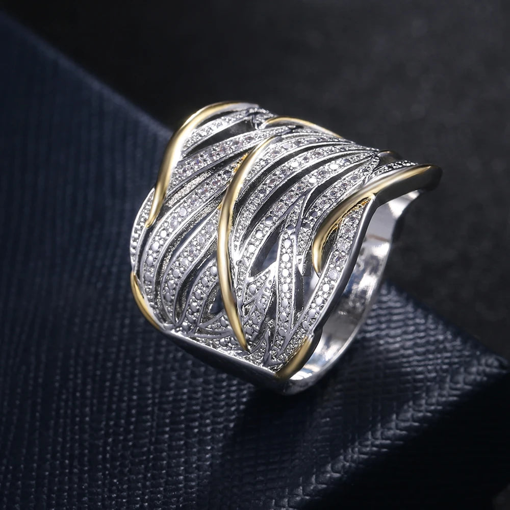 Two Tone Personality Women's Ring