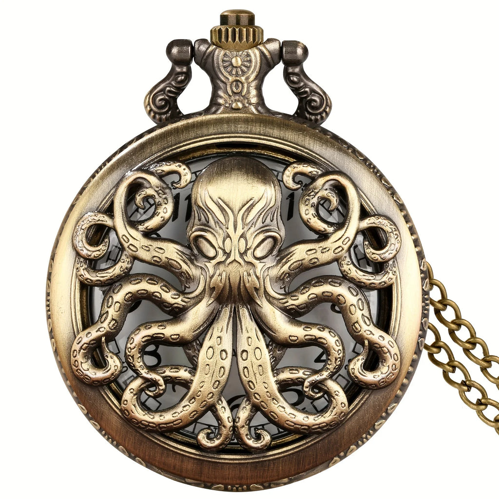 Kraken Of the Seas Quartz Pocket Watch