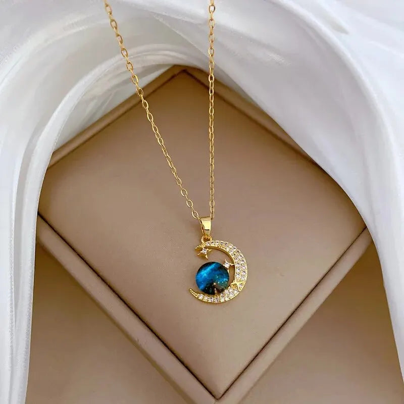 Star Series Necklace Planet Moon Astronaut Pendant Necklaces