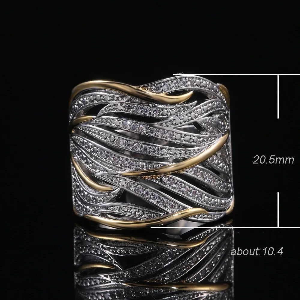 Two Tone Personality Women's Ring