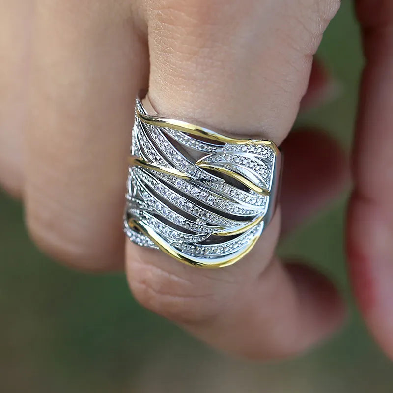 Two Tone Personality Women's Ring