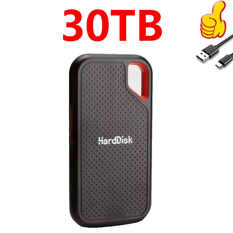 Huge Capacity Portable SSD 128TB High Speed External Hard Drive 1TB Hard Disk 2TB 4TB USB 3.1 Storage Device for Laptop/PC/Phone